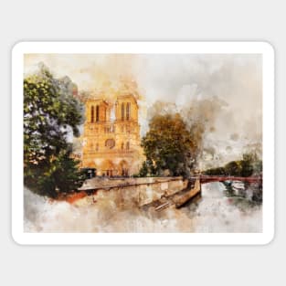 Notre-Dame de Paris Watercolor 03 Magnet